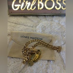 Vintage Authentic Gold lock and Key #217